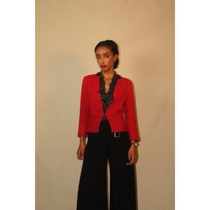 Red Knit Cardigan